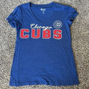 Chicago Cubs Blue V-Neck T-Shirt
